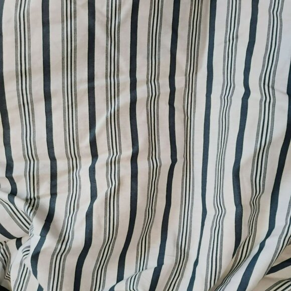 Ralph Lauren Queen / Full Reversible Comforter Blue Paisley Stripes 100% Cotton - Picture 7 of 8